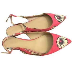 Ann Taylor Pink Floral Flat